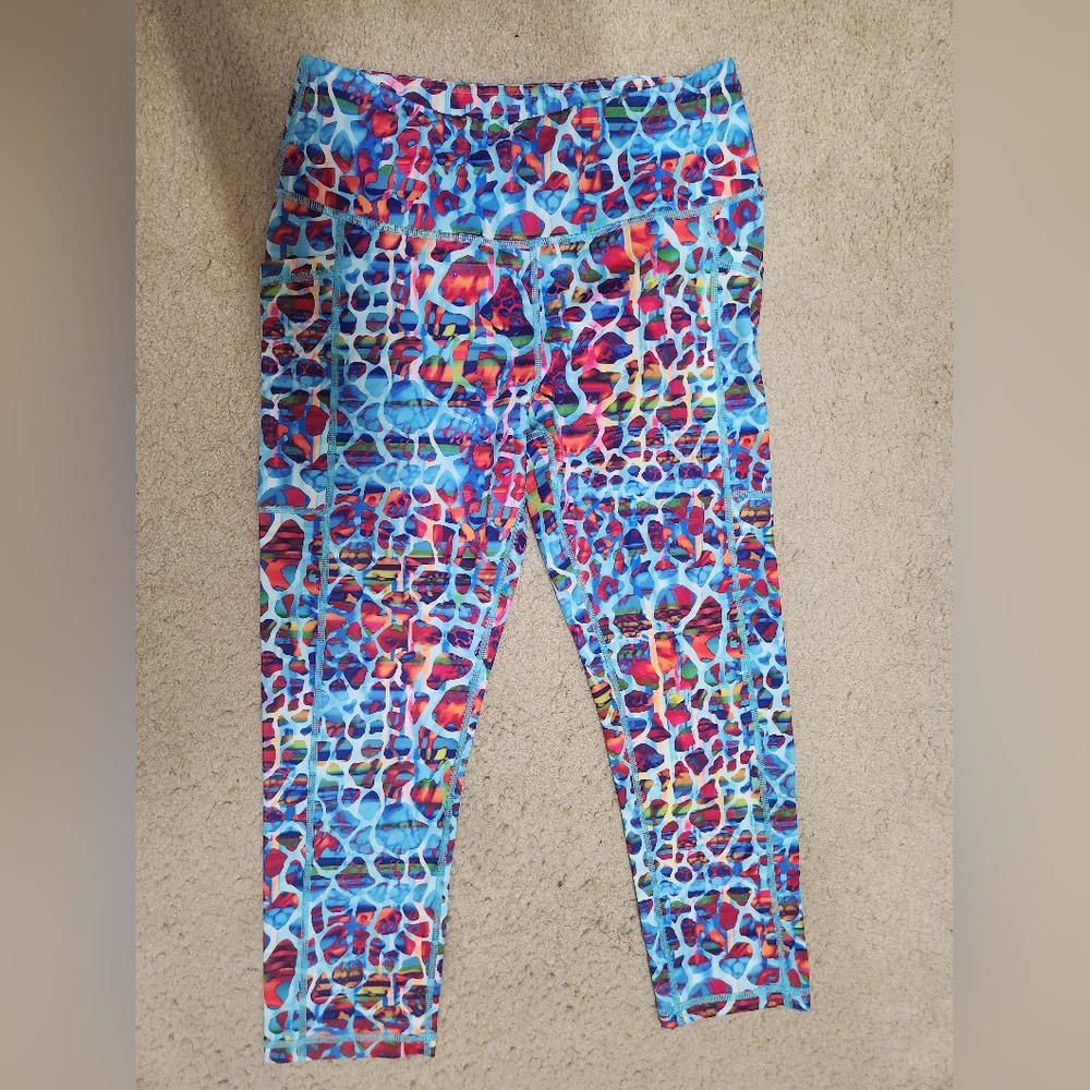 Constantly Varied Gear Blue and Red Mosaic Leggings